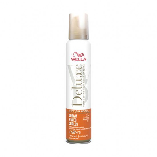 Wella Deluxe Dream Waves Curls hair mousse strong fixing, 200 ml Wella Deluxe Dream Waves Curls hair mousse strong fixing, 200 ml