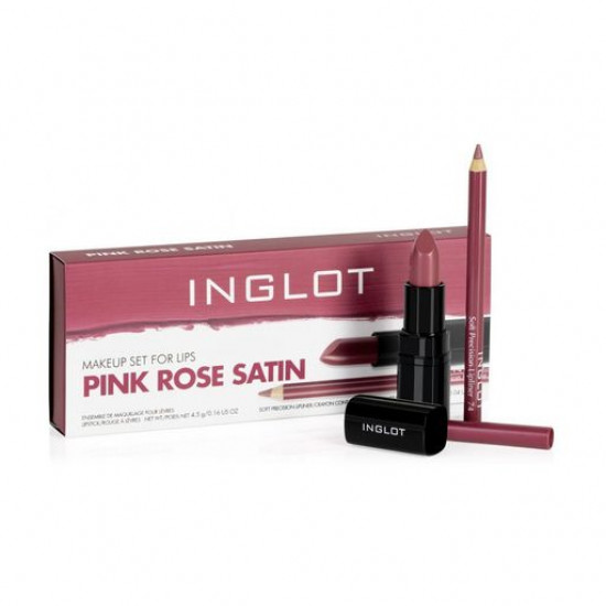 Набір Inglot Makeup Set For Lips Rose Satin (губна помада, 4.5 г + олівець для губ, 1.13 г) Набір Inglot Makeup Set For Lips Rose Satin (губна помада, 4.5 г + олівець для губ, 1.13 г)