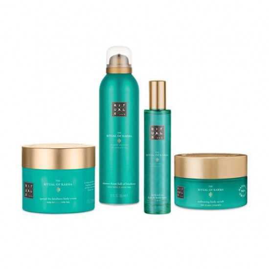 Набор Rituals The Ritual Of Karma Soothing Collection (скраб для тела, 300 г + гель для душа, 200 мл + крем для тела, 200 мл + мист для тела, 50 мл)
Набор Rituals The Ritual Of Karma Soothing Collection (скраб для тела, 300 г + гель для душа, 200 мл + крем для тела, 200 мл + мист для тела, 50 мл)