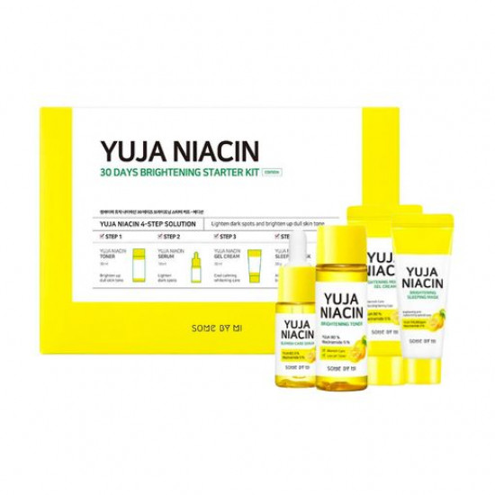 The Some By Mi Yuja Niacin Brightening set (a night face pack, 20 g + a toner for the person, 30 ml + gel-cream, 30 ml + serum, 10 ml) The Some By Mi Yuja Niacin Brightening set (a night face pack, 20 g + a toner for the person, 30 ml + gel-cream, 30 ml + serum, 10 ml)