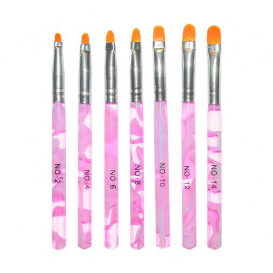 A set of brushes for Canni gel, 7 pieces A set of brushes for Canni gel, 7 pieces