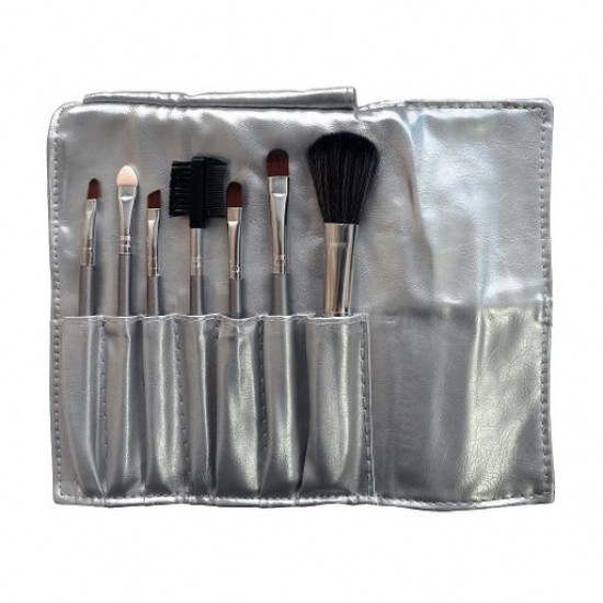A set of brushes for a make-up of Avenir Cosmetics of silver, 7 pieces A set of brushes for a make-up of Avenir Cosmetics of silver, 7 pieces