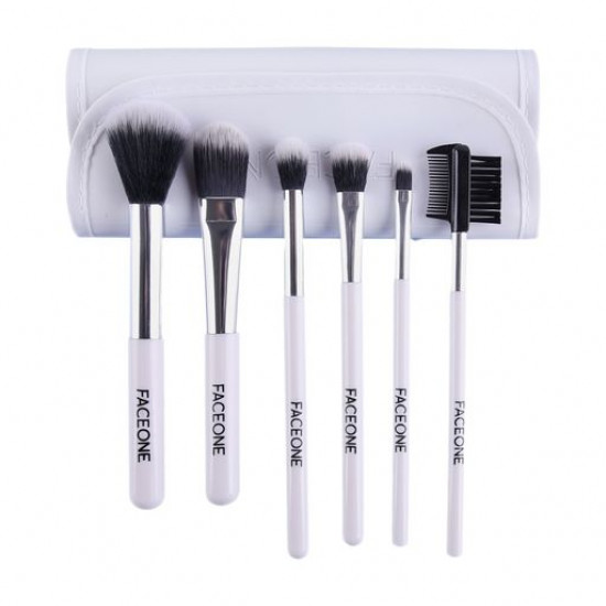 A set of brushes for a make-up of Faceone Cosmetics, 6 pieces + a case A set of brushes for a make-up of Faceone Cosmetics, 6 pieces + a case
