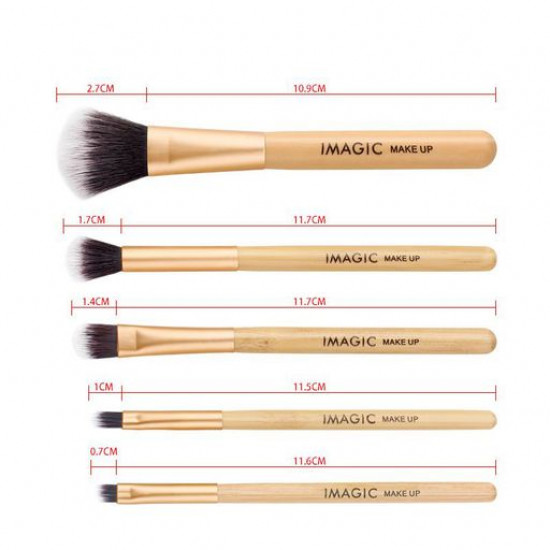 A set of brushes for a make-up of Imagic Brush Set, TL-430, 5 pieces A set of brushes for a make-up of Imagic Brush Set, TL-430, 5 pieces