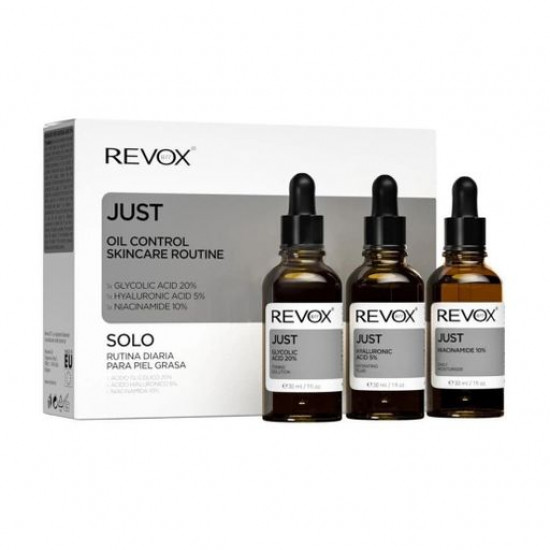 A set of serums for care for face skin of Revox B77 Just Oil Control Skincare Routine, 3*30 ml A set of serums for care for face skin of Revox B77 Just Oil Control Skincare Routine, 3*30 ml