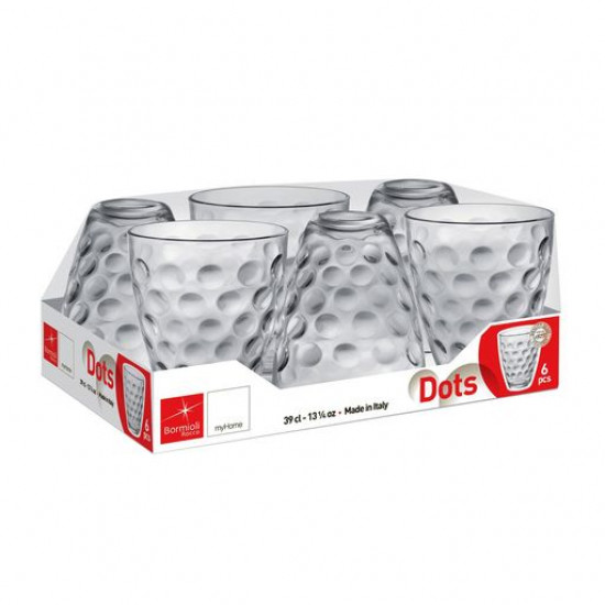 Set of tall glasses Bormioli Rocco Dots, 6*390 ml (327512VD5021990) Set of tall glasses Bormioli Rocco Dots, 6*390 ml (327512VD5021990)