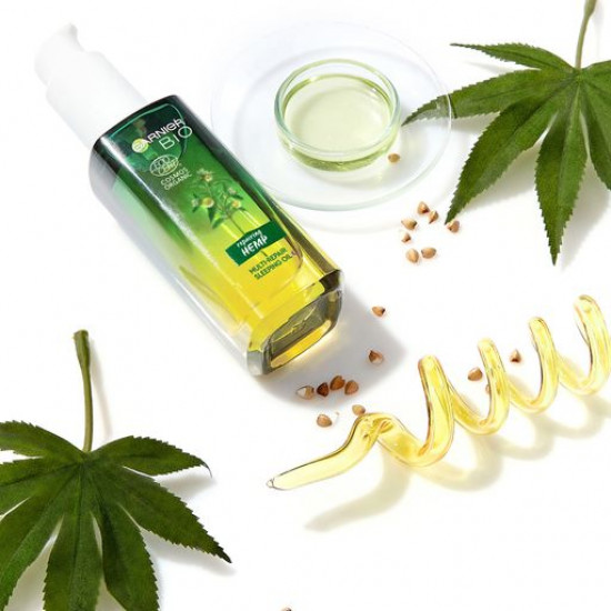 The night restoring oil for sensitive face skin of Garnier BIO Repairing Hemp with essential oil of hemp, 30 ml The night restoring oil for sensitive face skin of Garnier BIO Repairing Hemp with essential oil of hemp, 30 ml