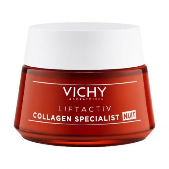 Night anti-aging cream leaving for the person Vichy Liftactiv Collagen Specialist Night Cream with effect of correction of wrinkles, 50 ml Night anti-aging cream leaving for the person Vichy Liftactiv Collagen Specialist Night Cream with effect of correction of wrinkles, 50 ml