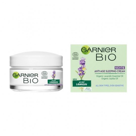 Night anti-aging cream for the person Garnier Bio Lavandin Anti-Age Sleeping Cream with extract to a lavandin, 50 ml Night anti-aging cream for the person Garnier Bio Lavandin Anti-Age Sleeping Cream with extract to a lavandin, 50 ml