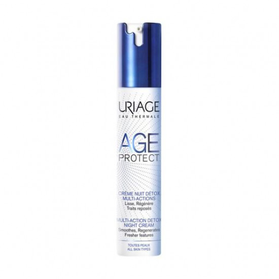 Нічний детокс-крем для обличчя Uriage Age Protect Multi-Action Detox Night Cream Очищення + Корекція зморшок, 40 мл Нічний детокс-крем для обличчя Uriage Age Protect Multi-Action Detox Night Cream Очищення + Корекція зморшок, 40 мл
