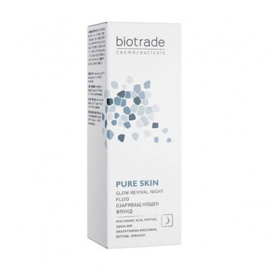 Night fluid of Biotrade Pure Skin Glow Revival Night Fluid for healthy shine and rejuvenation of skin with hyaluronic acid and peptides, 50 ml Night fluid of Biotrade Pure Skin Glow Revival Night Fluid for healthy shine and rejuvenation of skin with hyaluronic acid and peptides, 50 ml