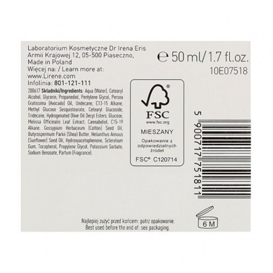 Ночной крем для лица Lirene Cannabis Garden Melissa & CBD восстанавливающий и успокаивающий, для всех типов кожи, 50 мл
Ночной крем для лица Lirene Cannabis Garden Melissa & CBD восстанавливающий и успокаивающий, для всех типов кожи, 50 мл