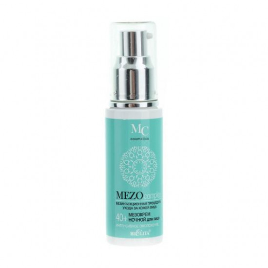 Night mesocream for the person Bielita MEZOcomplex Intensive rejuvenation, with hyaluronic acid 40+, 50 ml Night mesocream for the person Bielita MEZOcomplex Intensive rejuvenation, with hyaluronic acid 40+, 50 ml