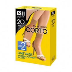 Socks female Esli Corto 20 DEN, Melone, size 23-25, 2 couples