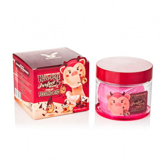 Elizavecca Milky Piggy Hell-Pore Perfect Wine Sparkling Peeling Pad cleaning a peeling-pady on the basis of red wine, 30 pieces Elizavecca Milky Piggy Hell-Pore Perfect Wine Sparkling Peeling Pad cleaning a peeling-pady on the basis of red wine, 30 pieces