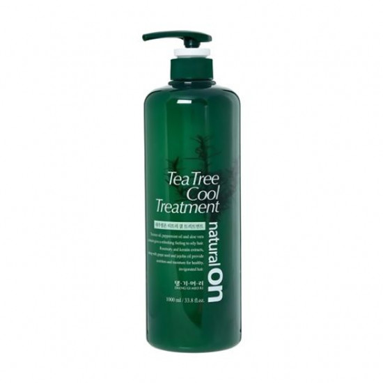 Охолоджуючий кондиціонер для волосся Daeng Gi Meo Ri Naturalon Tea Tree Cool Treatment на основі чайного дерева, 1 л Охолоджуючий кондиціонер для волосся Daeng Gi Meo Ri Naturalon Tea Tree Cool Treatment на основі чайного дерева, 1 л