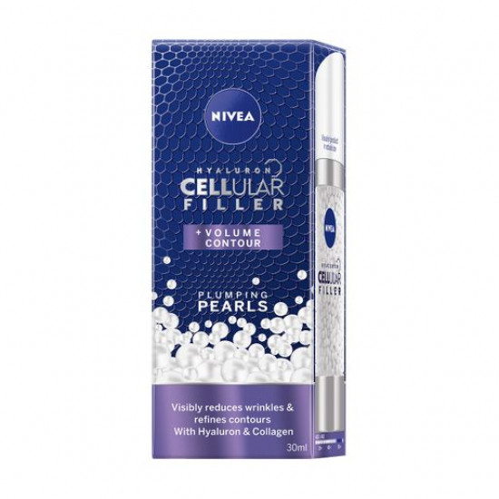 The rejuvenating pearls of Nivea Hyaluron Cellular Filler + Volume Control Plumping Pearls, 30 ml The rejuvenating pearls of Nivea Hyaluron Cellular Filler + Volume Control Plumping Pearls, 30 ml