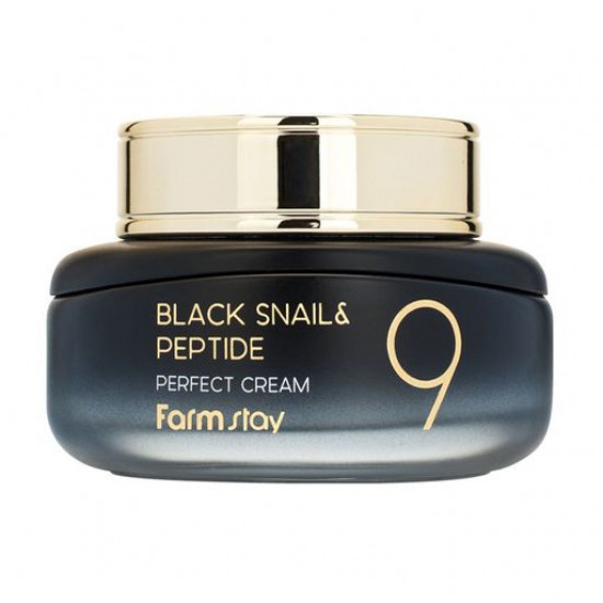 The rejuvenating cream for the person FarmStay Black Snail & Peptide 9 Perfect Cream FarmStay with mutsiny a black snail and peptides, 55 ml The rejuvenating cream for the person FarmStay Black Snail & Peptide 9 Perfect Cream FarmStay with mutsiny a black snail and peptides, 55 ml