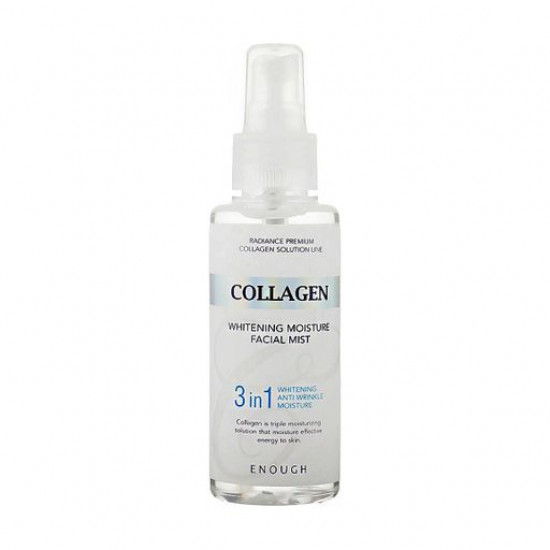 Отбеливающий мист для лица Enough Collagen Whitening Moisture Facial Mist 3 in 1 с коллагеном, 100 мл
Отбеливающий мист для лица Enough Collagen Whitening Moisture Facial Mist 3 in 1 с коллагеном, 100 мл