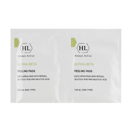 Відлущувальні серветки для всіх типів шкіри Holy Land Cosmetics Alpha-Beta Peeling Pads, 24 шт Відлущувальні серветки для всіх типів шкіри Holy Land Cosmetics Alpha-Beta Peeling Pads, 24 шт