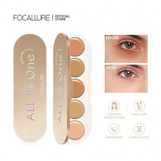 Палетка консилеров для лица Focallure All-in-one Concealer Palette, 6.5 г
Палетка консилеров для лица Focallure All-in-one Concealer Palette, 6.5 г