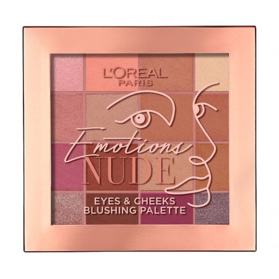 Палетка тіней для повік і рум'ян L'Oreal Paris Emotions of Nude, 15 г Палетка тіней для повік і рум'ян L'Oreal Paris Emotions of Nude, 15 г