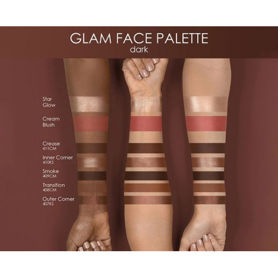 Палетка тіней та рум'ян для обличчя Natasha Denona Glam Face Palette Dark, 13 г Палетка тіней та рум'ян для обличчя Natasha Denona Glam Face Palette Dark, 13 г