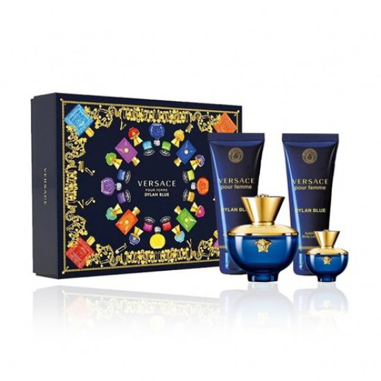 Парфюмированный набор женский Versace Pour Femme Dylan Blue (парфюмированная вода, 100 мл + парфюмированная вода, 5 мл + гель для душа, 100 мл + лосьон, 100 мл)
Парфюмированный набор женский Versace Pour Femme Dylan Blue (парфюмированная вода, 100 мл + парфюмированная вода, 5 мл + гель для душа, 100 мл + лосьон, 100 мл)