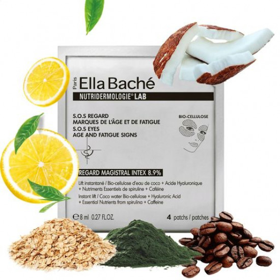 Patches for skin around eyes of Ella Bache Nutridermologie Lab Face Regard Magistral Intex of 8.9%, 4 pieces Patches for skin around eyes of Ella Bache Nutridermologie Lab Face Regard Magistral Intex of 8.9%, 4 pieces