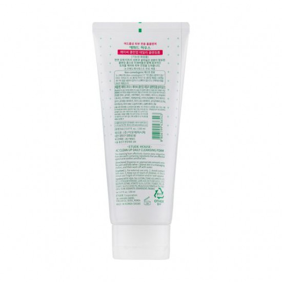 Пінка для вмивання обличчя Etude House AC Clean Up Cleansing Foam, 150 мл Пінка для вмивання обличчя Etude House AC Clean Up Cleansing Foam, 150 мл