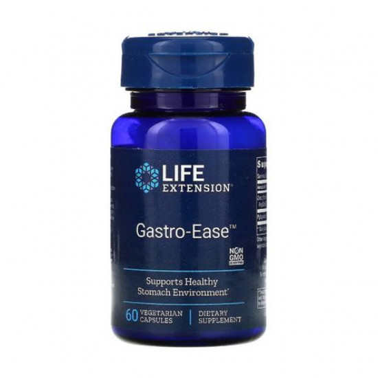 Харчова добавка в капсулах Life Extension Gastro-Ease Відновлення шлунка, 60 шт Харчова добавка в капсулах Life Extension Gastro-Ease Відновлення шлунка, 60 шт