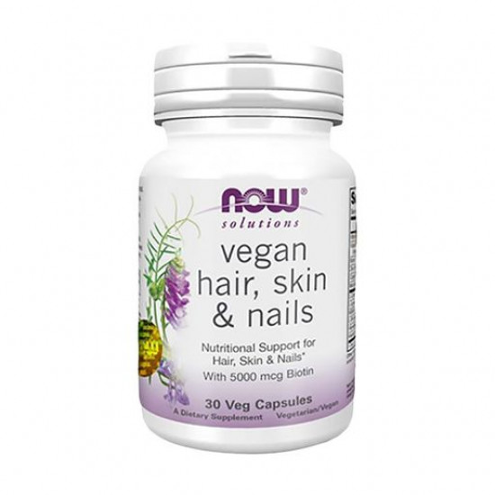 Nutritional supplement vitamins B capsules Now Foods Solutions, Clinically Advanced Hair, Skin & Nails, 30 pieces Nutritional supplement vitamins B capsules Now Foods Solutions, Clinically Advanced Hair, Skin & Nails, 30 pieces