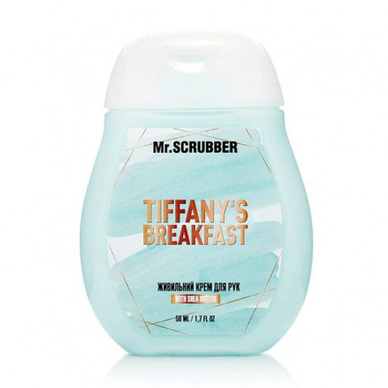 The nutritious Mr.Scrubber Tiffany's Breakfast hand cream with shea butter, 50 ml The nutritious Mr.Scrubber Tiffany's Breakfast hand cream with shea butter, 50 ml
