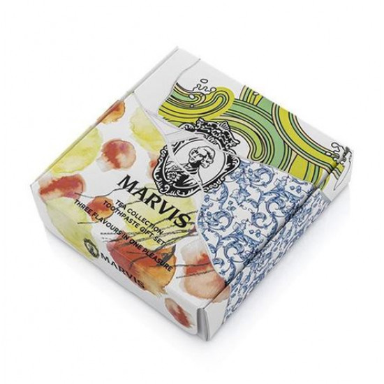 A gift set of the Marvis Tea Collection Kit toothpastes (blossoming of tea, 25 ml + the English tea with a bergamot, 25 ml + tea of a match, 25 ml) A gift set of the Marvis Tea Collection Kit toothpastes (blossoming of tea, 25 ml + the English tea with a bergamot, 25 ml + tea of a match, 25 ml)