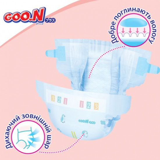 The Goo.N Plus diapers on velcros, size L (6-12 kg) a unisex, 54 pieces The Goo.N Plus diapers on velcros, size L (6-12 kg) a unisex, 54 pieces