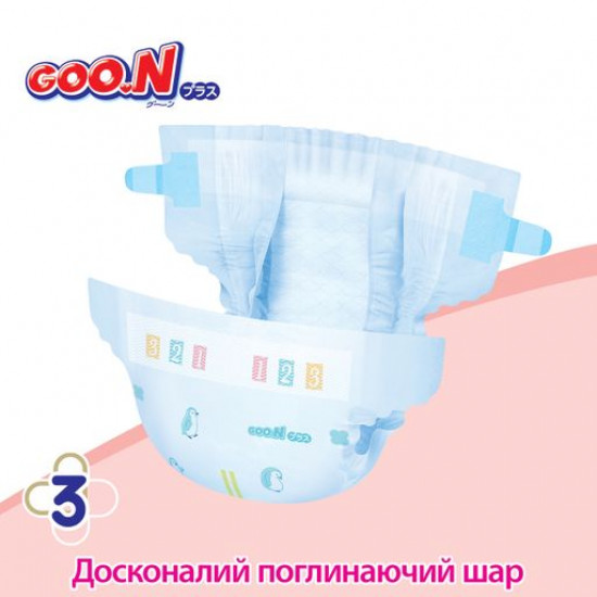 The Goo.N Plus diapers on velcros, size L (6-12 kg) a unisex, 54 pieces The Goo.N Plus diapers on velcros, size L (6-12 kg) a unisex, 54 pieces