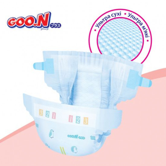 The Goo.N Plus diapers on velcros, size L (6-12 kg) a unisex, 54 pieces The Goo.N Plus diapers on velcros, size L (6-12 kg) a unisex, 54 pieces
