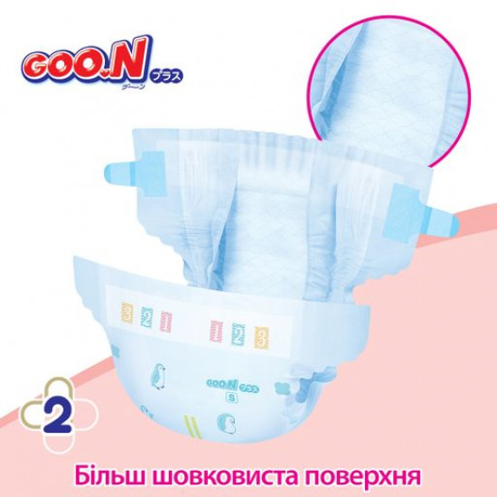 Підгузники Goo.N Plus на липучках, розмір M (6-11 кг) унісекс, 64 шт Підгузники Goo.N Plus на липучках, розмір M (6-11 кг) унісекс, 64 шт