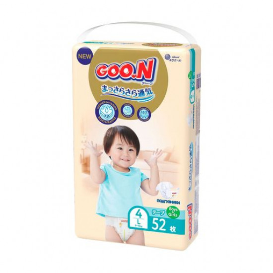 The Goo.N Premium Soft diapers size L (9-14 kg), on velcros, a unisex, 52 pieces The Goo.N Premium Soft diapers size L (9-14 kg), on velcros, a unisex, 52 pieces
