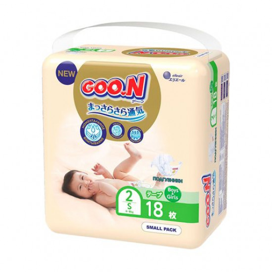 Goo.N Premium Soft diapers size S (4-8 kg), unisex, 18 pieces Goo.N Premium Soft diapers size S (4-8 kg), unisex, 18 pieces