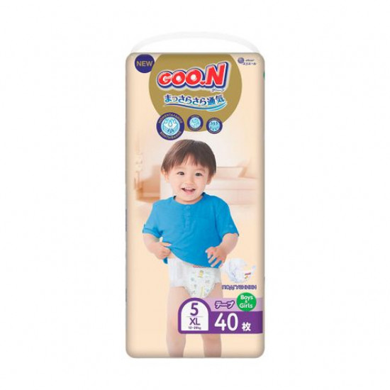 The Goo.N Premium Soft diapers the size are XL (12-20 kg), on velcros, a unisex, 40 pieces The Goo.N Premium Soft diapers the size are XL (12-20 kg), on velcros, a unisex, 40 pieces