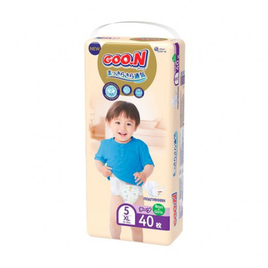 The Goo.N Premium Soft diapers the size are XL (12-20 kg), on velcros, a unisex, 40 pieces The Goo.N Premium Soft diapers the size are XL (12-20 kg), on velcros, a unisex, 40 pieces