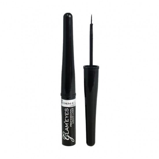 Підводка для очей Rimmel Glam''Eyes Professional Liquid Liner 001 Black Glamour, 3.5 мл Підводка для очей Rimmel Glam''Eyes Professional Liquid Liner 001 Black Glamour, 3.5 мл