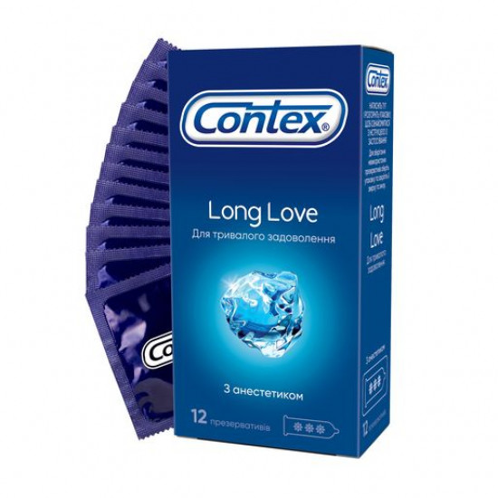 Презервативи Contex Long Love Для тривалого задоволення, 12 шт Презервативи Contex Long Love Для тривалого задоволення, 12 шт
