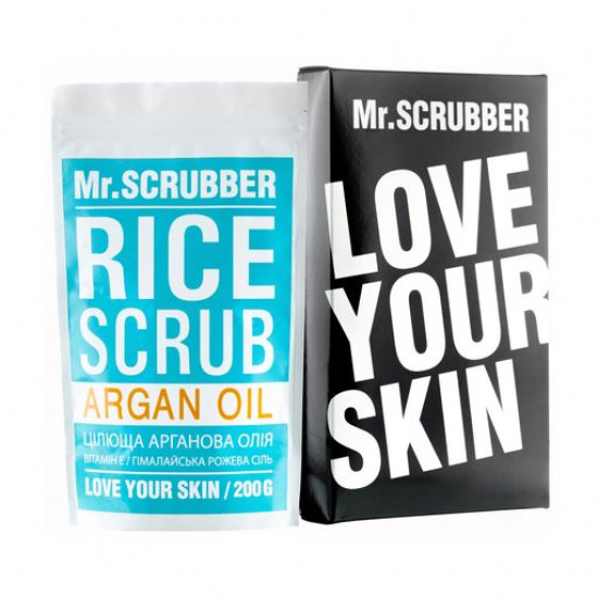 Рисовий скраб для тіла Mr.Scrubber Argan Oil з аргановим маслом, 200 г Рисовий скраб для тіла Mr.Scrubber Argan Oil з аргановим маслом, 200 г