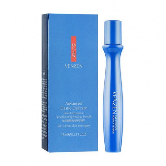 The roller applicator essence for skin around eyes of Venzen Advanced Elastic Delicate Pearl Eye Essence with caffeine and extract of pearls, 15 ml The roller applicator essence for skin around eyes of Venzen Advanced Elastic Delicate Pearl Eye Essence with caffeine and extract of pearls, 15 ml