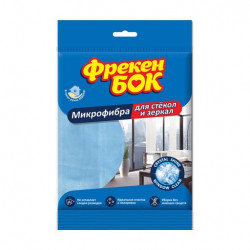 Салфетка для уборки Фрекен Бок Микрофибра для стекла и зеркал, 1 шт