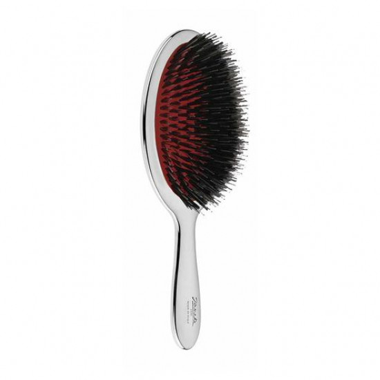 Hairbrush of Janeke Lg Hair Brush Silvery, with the chromeplated covering and a bristle of a boar, size L Hairbrush of Janeke Lg Hair Brush Silvery, with the chromeplated covering and a bristle of a boar, size L