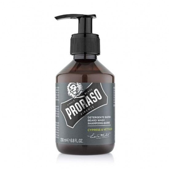 Shampoo for a beard of Proraso Cypress & Vetyver, 200 ml Shampoo for a beard of Proraso Cypress & Vetyver, 200 ml