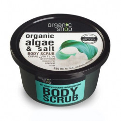Body scrub of Organic Shop Body Scrub Organic Algae Salt Atlantic seaweed, 250 ml
